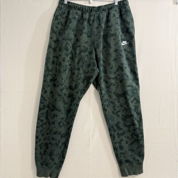 Nike Sportswear Club Fleece Camo Jogger Pants Men's XXL-T Green - Picture 1 of 12